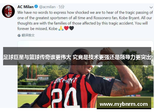 足球巨星与篮球传奇谁更伟大 究竟是技术更强还是领导力更突出